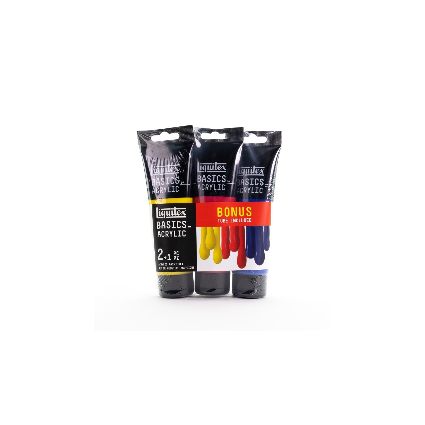 Liquitex BASICS Acrylic Paint, Primary Colors, 118 mL Tubes, Set of 3