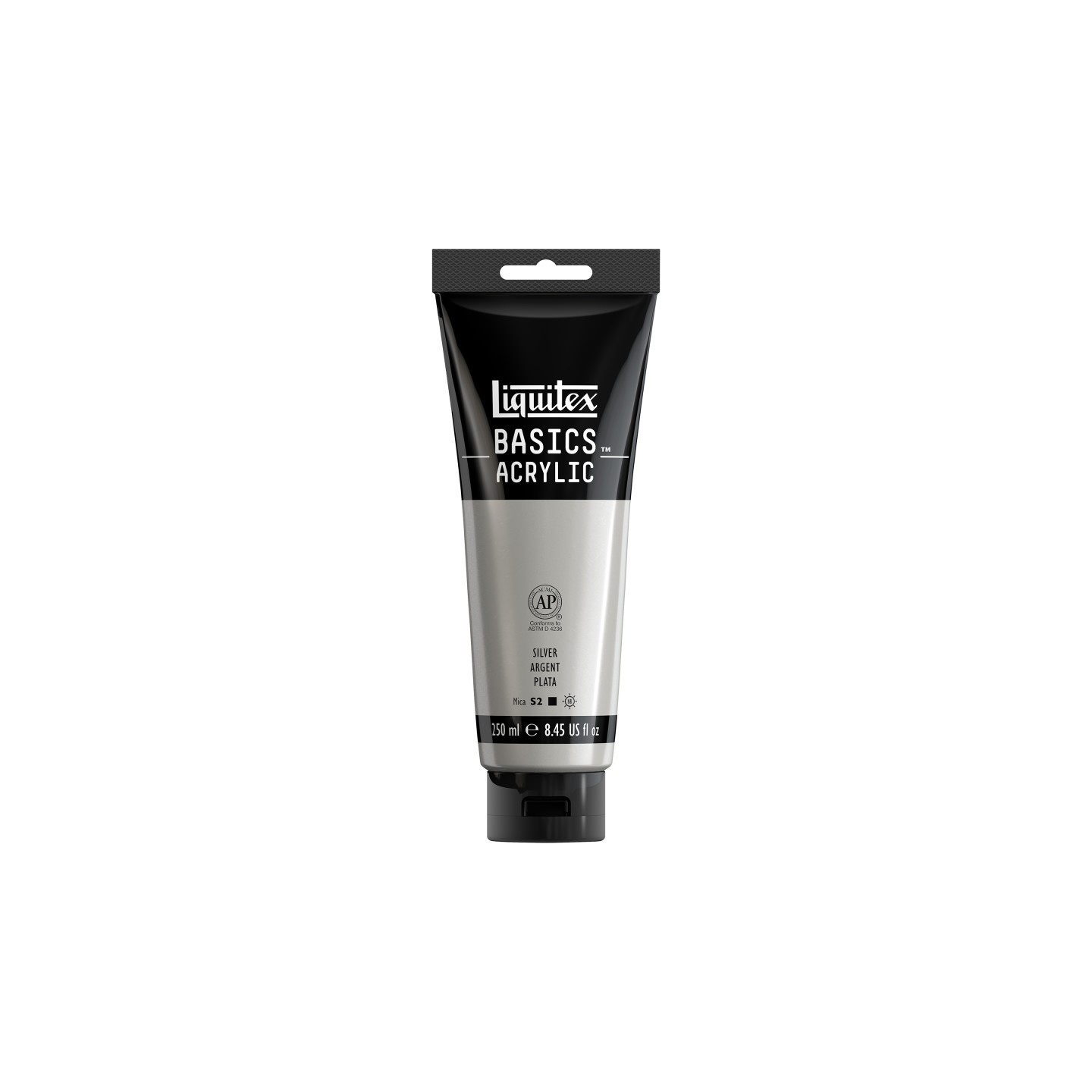 Liquitex BASICS Acrylic Paint, 250 mL, Tube, Silver