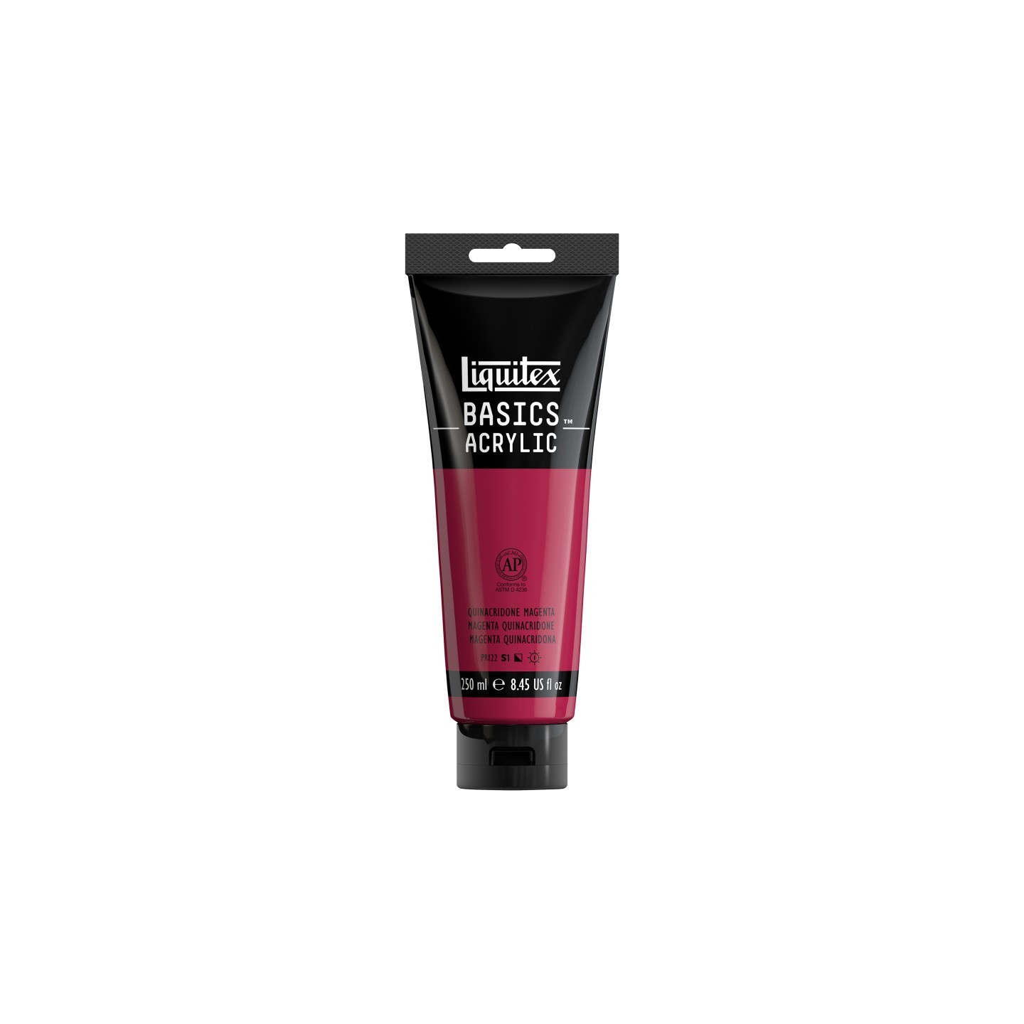 Liquitex BASICS Acrylic Paint, 250 mL, Tube, Quinacridone Magenta