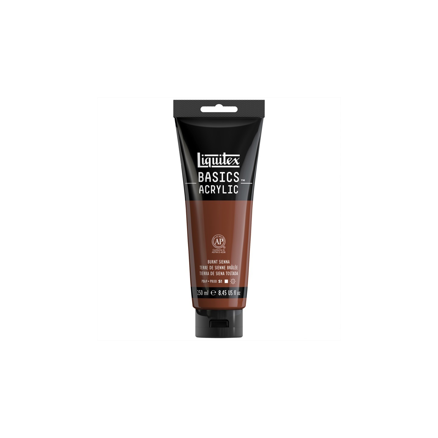 Liquitex BASICS Acrylic Paint, 250 mL, Tube, Burnt Sienna