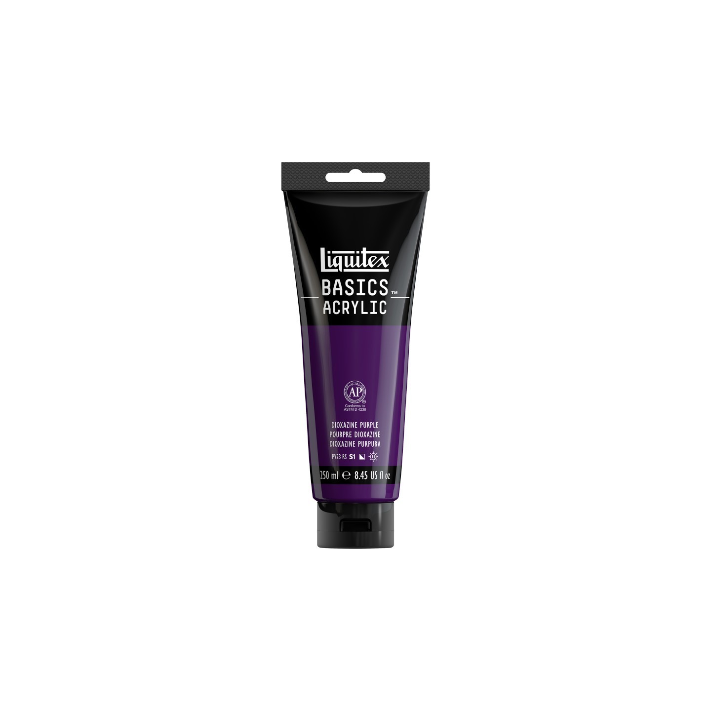 Liquitex BASICS Acrylic Paint, 250 mL, Tube, Dioxazine Purple