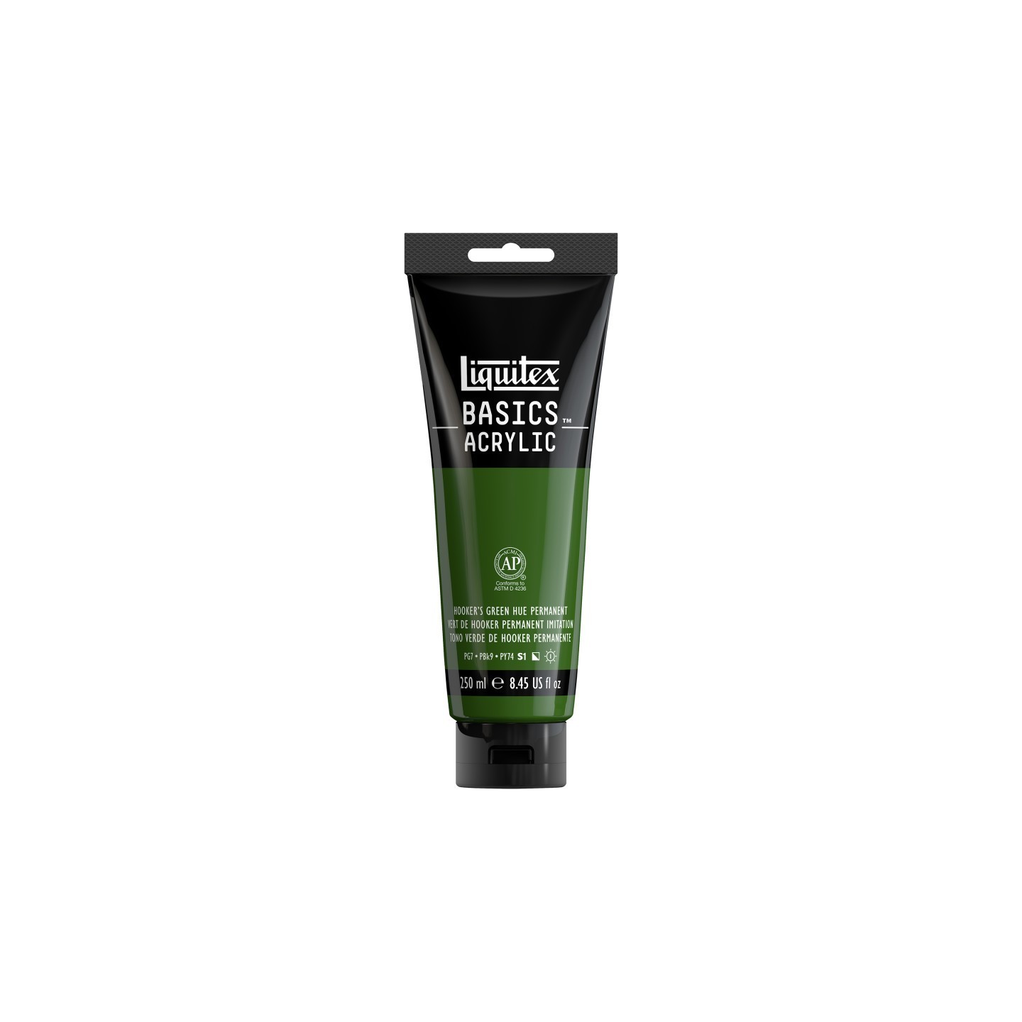 Liquitex BASICS Acrylic Paint, 250 mL, Tube, Hooker’s Green Hue Permanent