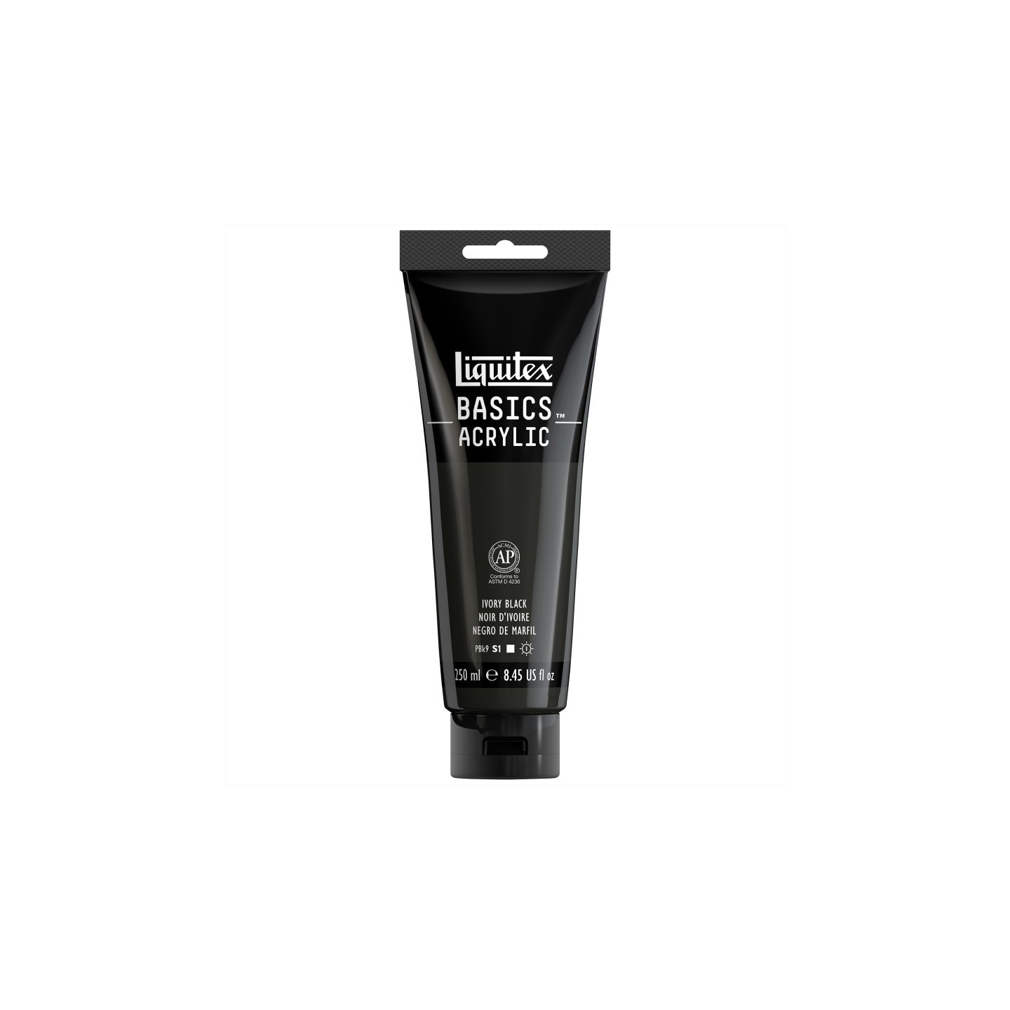 Liquitex BASICS Acrylic Paint, 250 mL, Tube, Ivory Black
