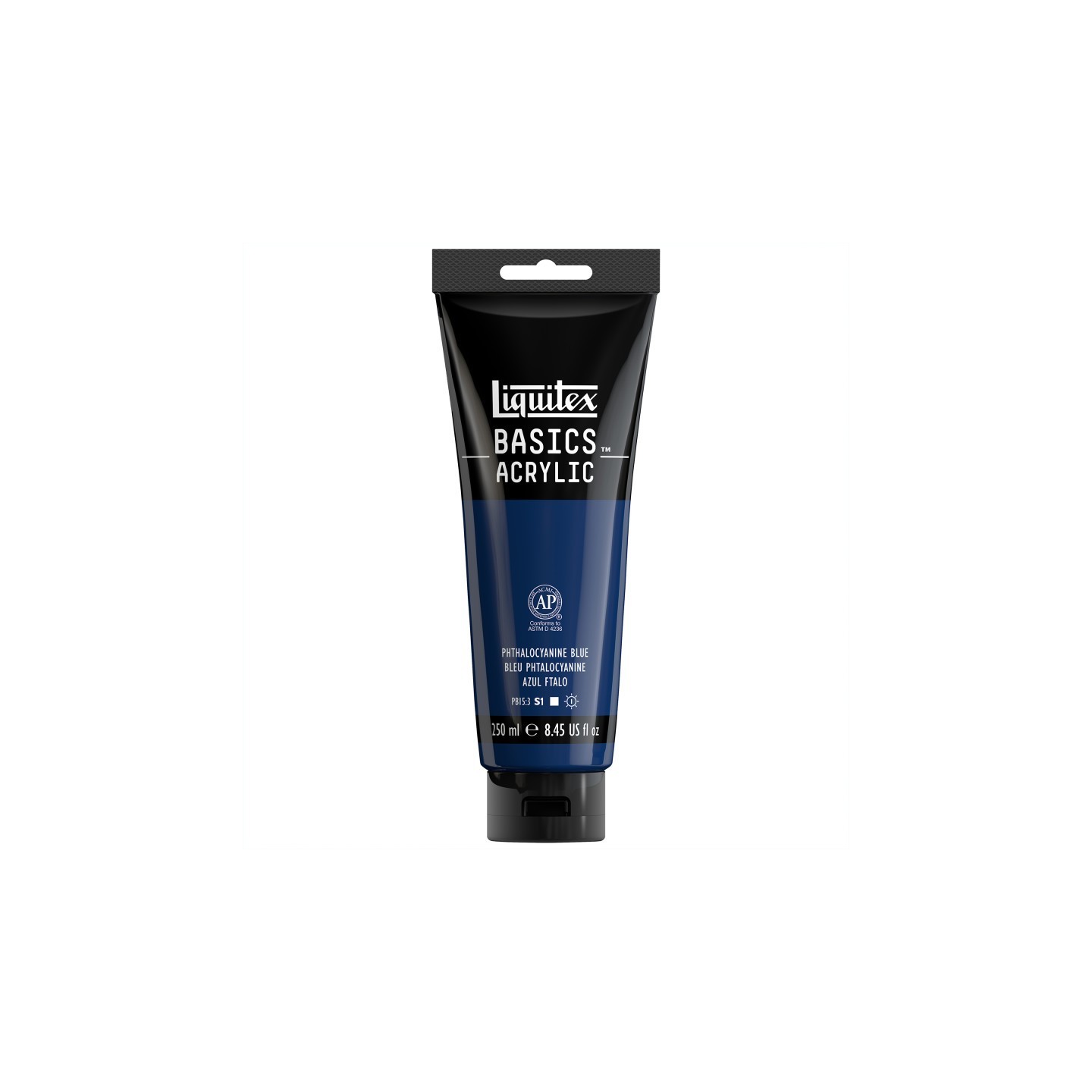 Liquitex BASICS Acrylic Paint, 250 mL, Tube, Phthalocyanine Blue