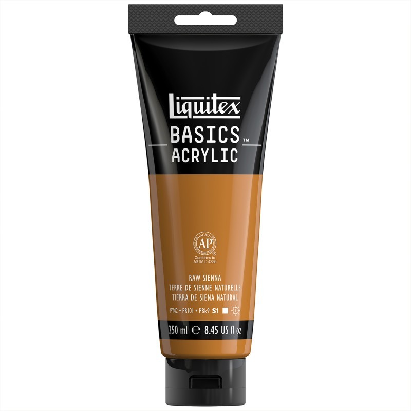 Liquitex BASICS Acrylic Paint, 250 mL, Tube, Raw Sienna