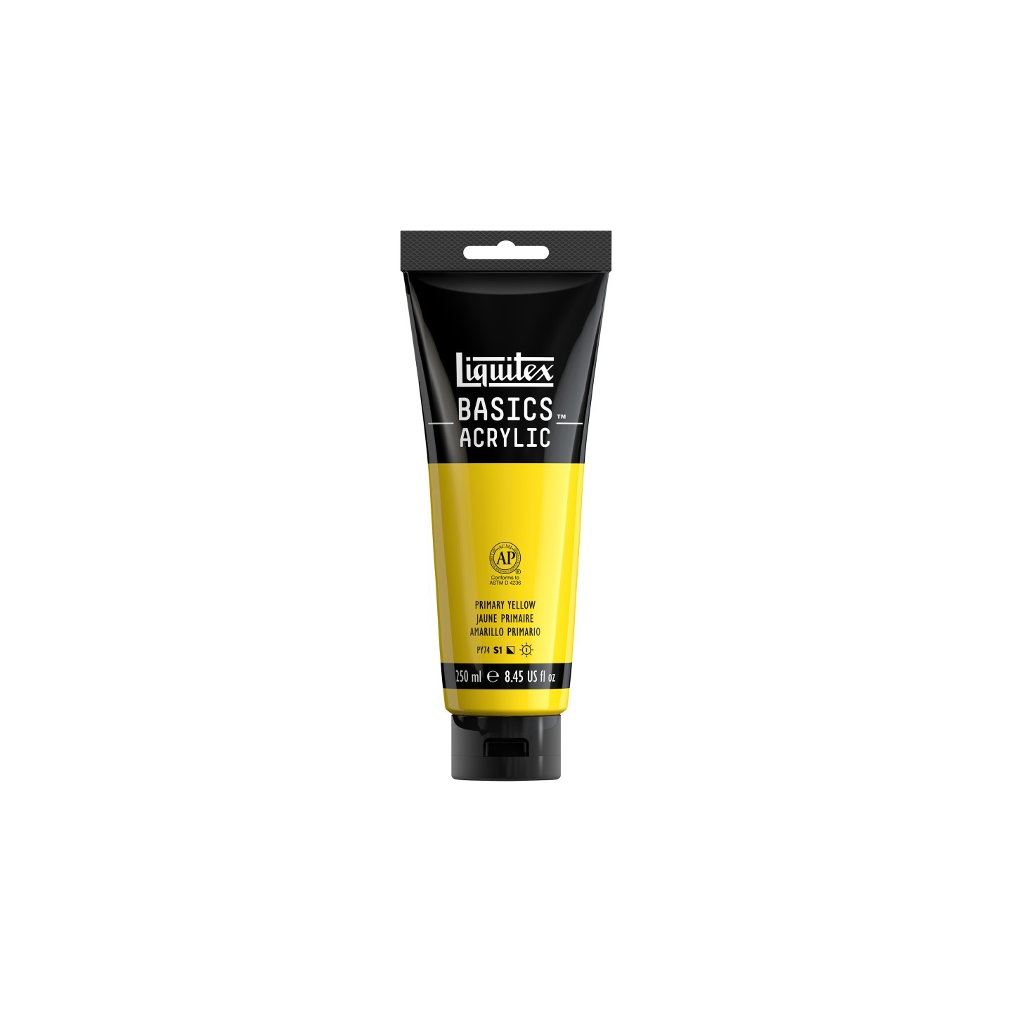 Liquitex BASICS Acrylic Paint, 250 mL, Tube, Primary Yellow