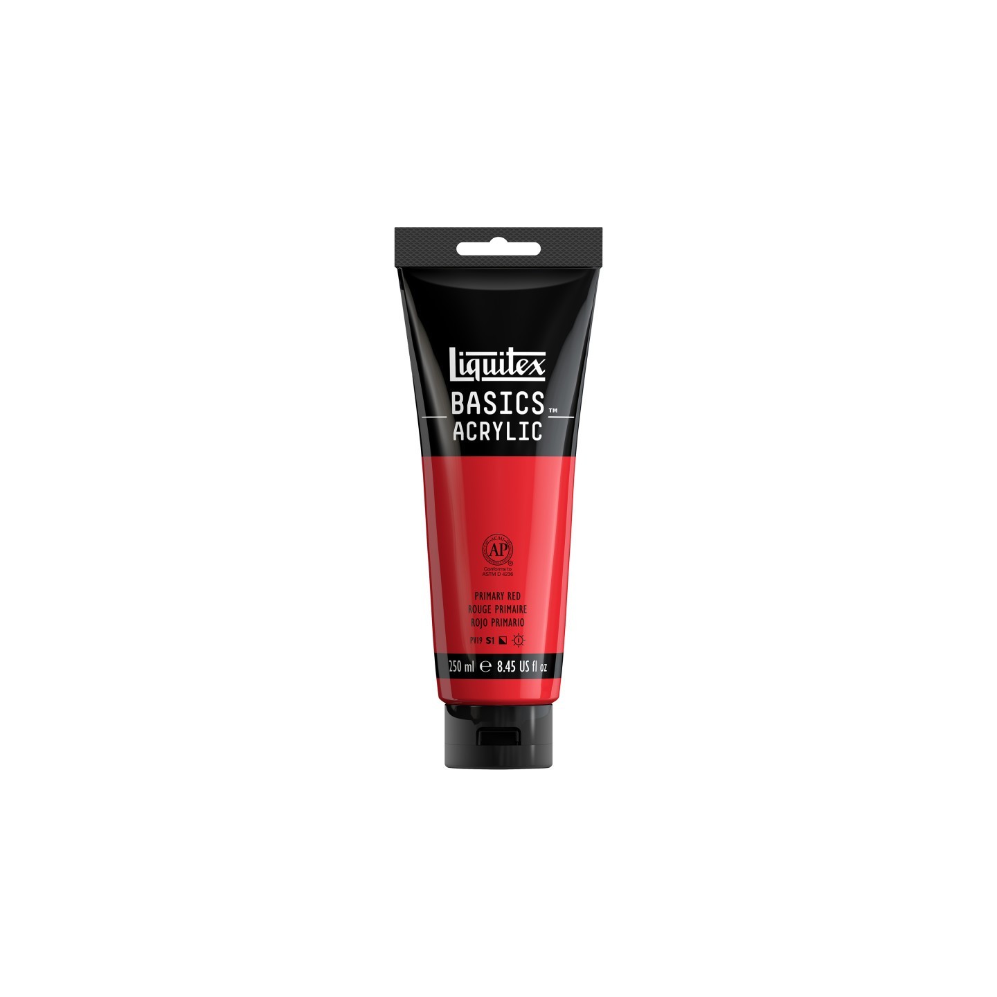 Liquitex BASICS Acrylic Paint, 250 mL, Tube, Primary Red