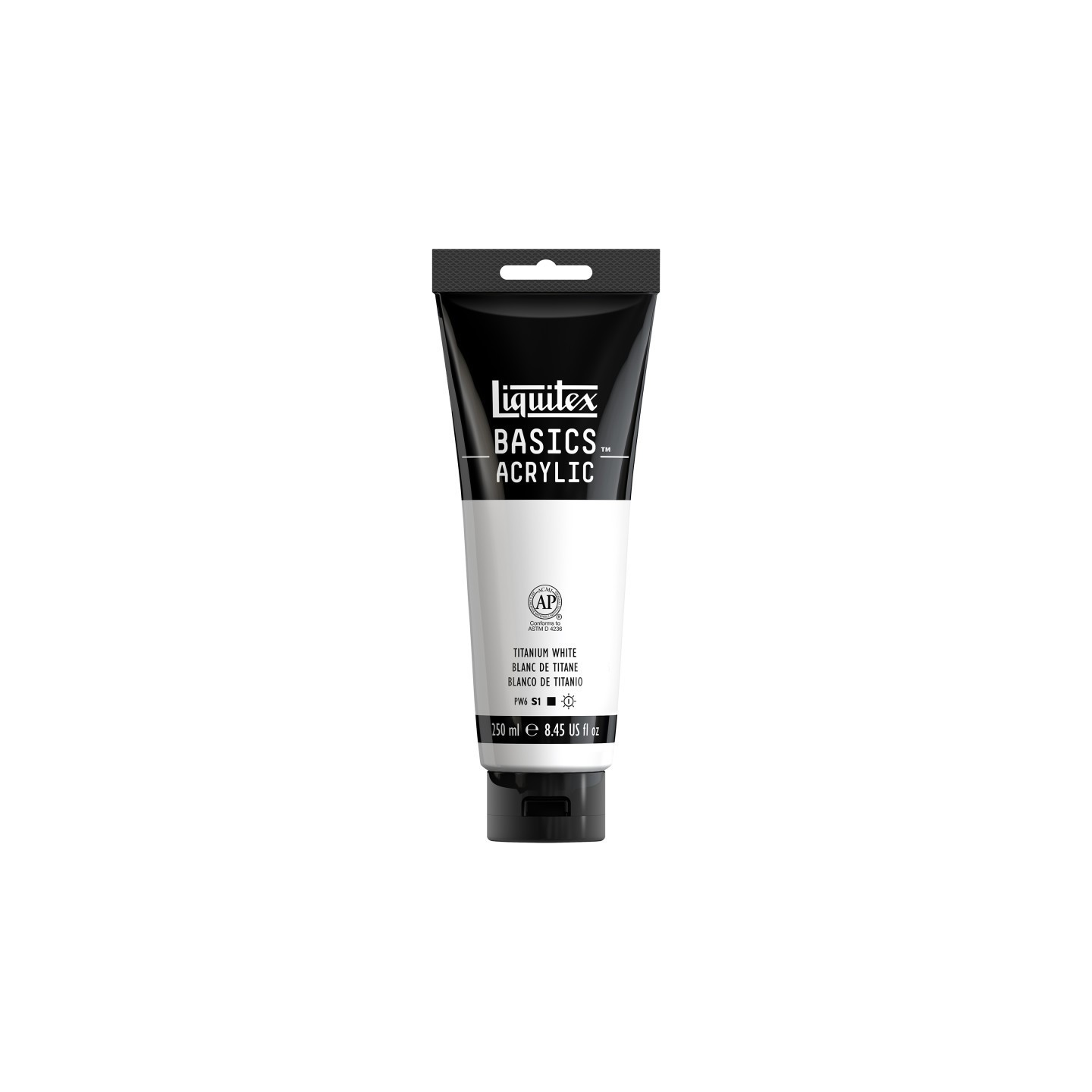 Liquitex BASICS Acrylic Paint, 250 mL, Tube, Titanium White