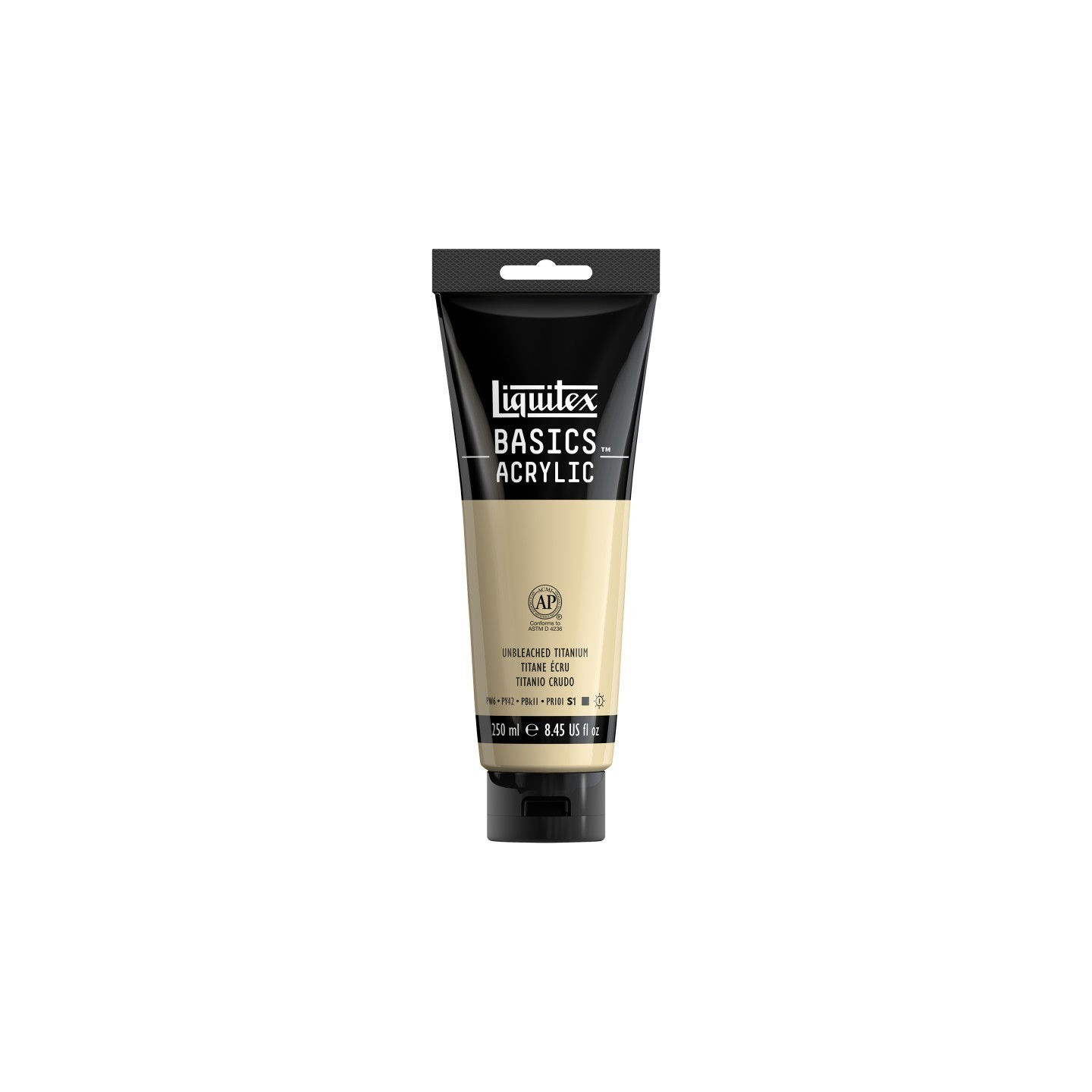 Liquitex BASICS Acrylic Paint, 250 mL, Tube, Unbleached Titanium