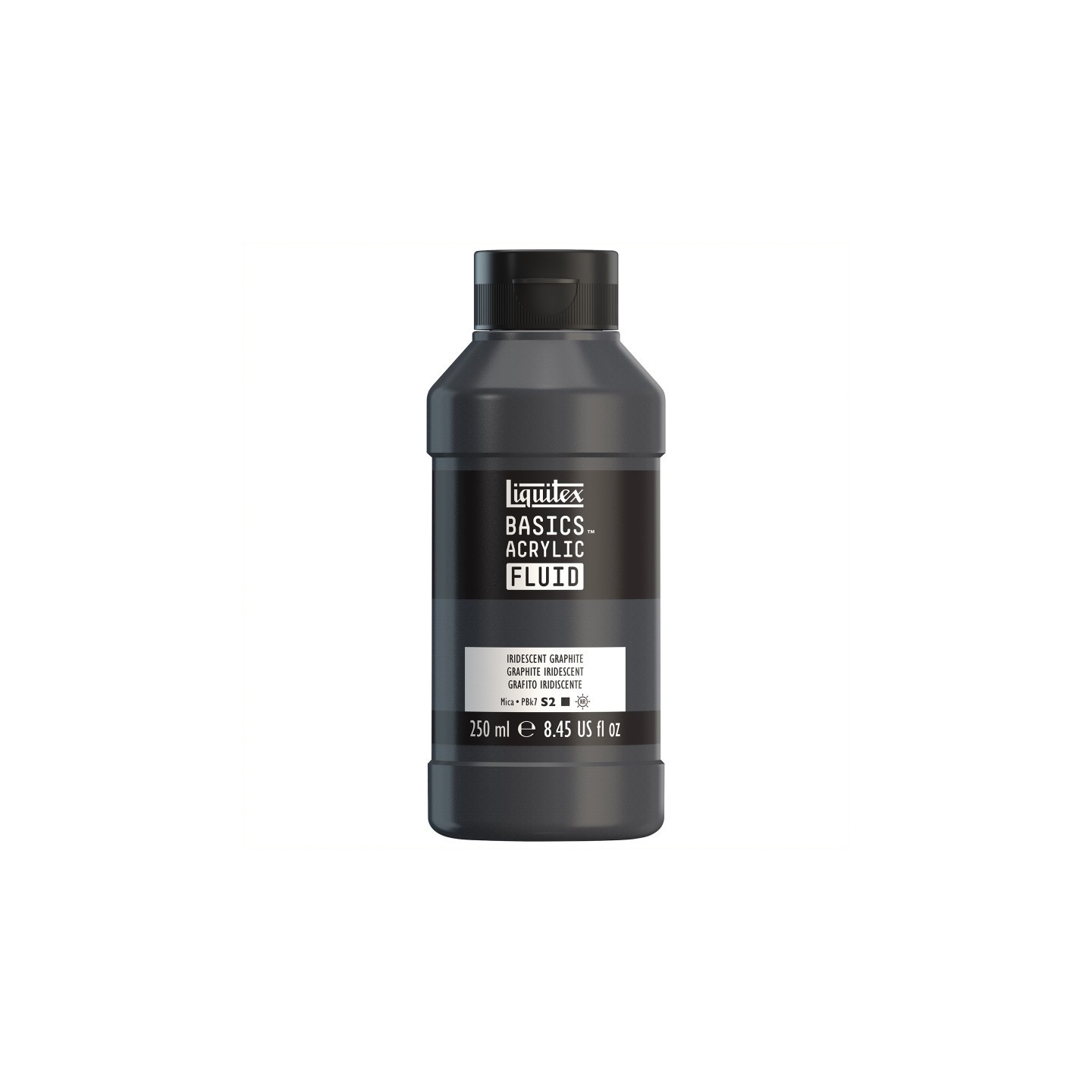 Liquitex BASICS Acrylic Fluid, 250 mL, Bottle, Iridescent Graphite