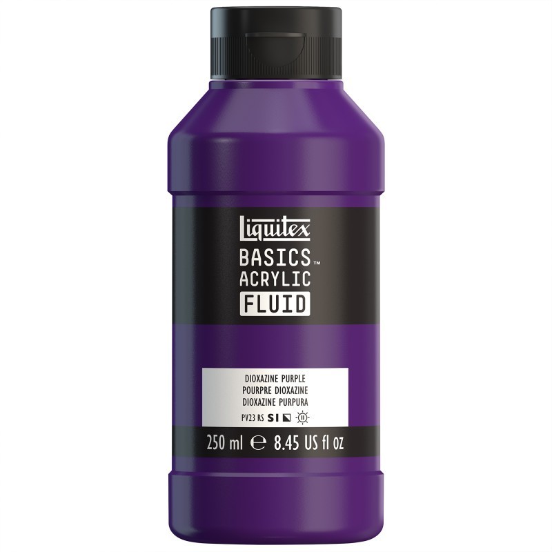 Liquitex BASICS Acrylic Fluid, 250 mL, Bottle, Dioxazine Purple
