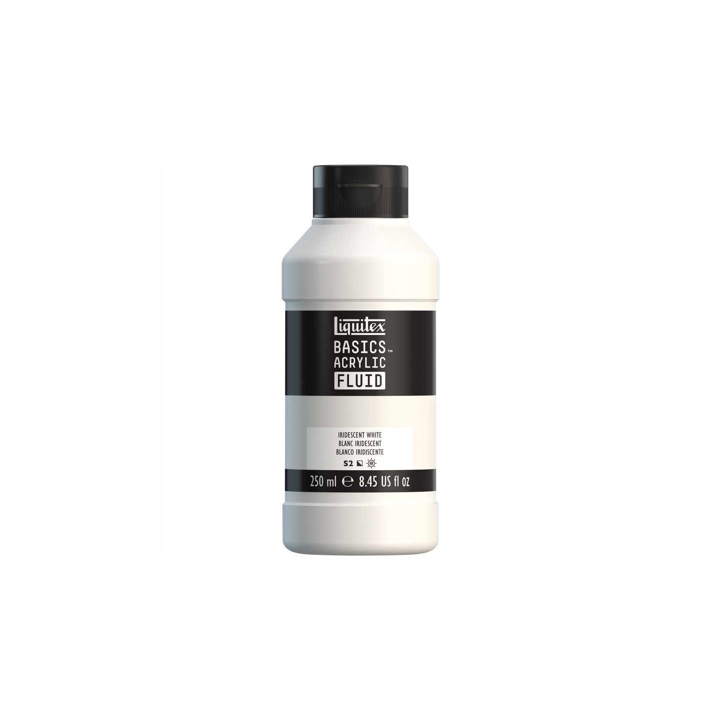 Liquitex BASICS Acrylic Fluid, 250 mL, Bottle, Iridescent White