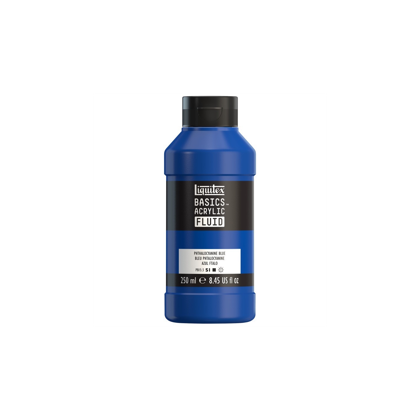 Liquitex BASICS Acrylic Fluid, 250 mL, Bottle, Phthalocyanine Blue
