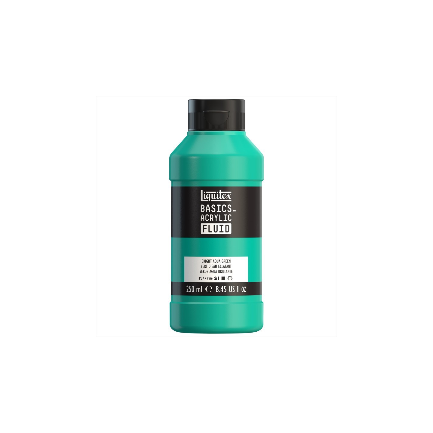 Liquitex BASICS Acrylic Fluid, 250 mL, Bottle, Bright Aqua Green