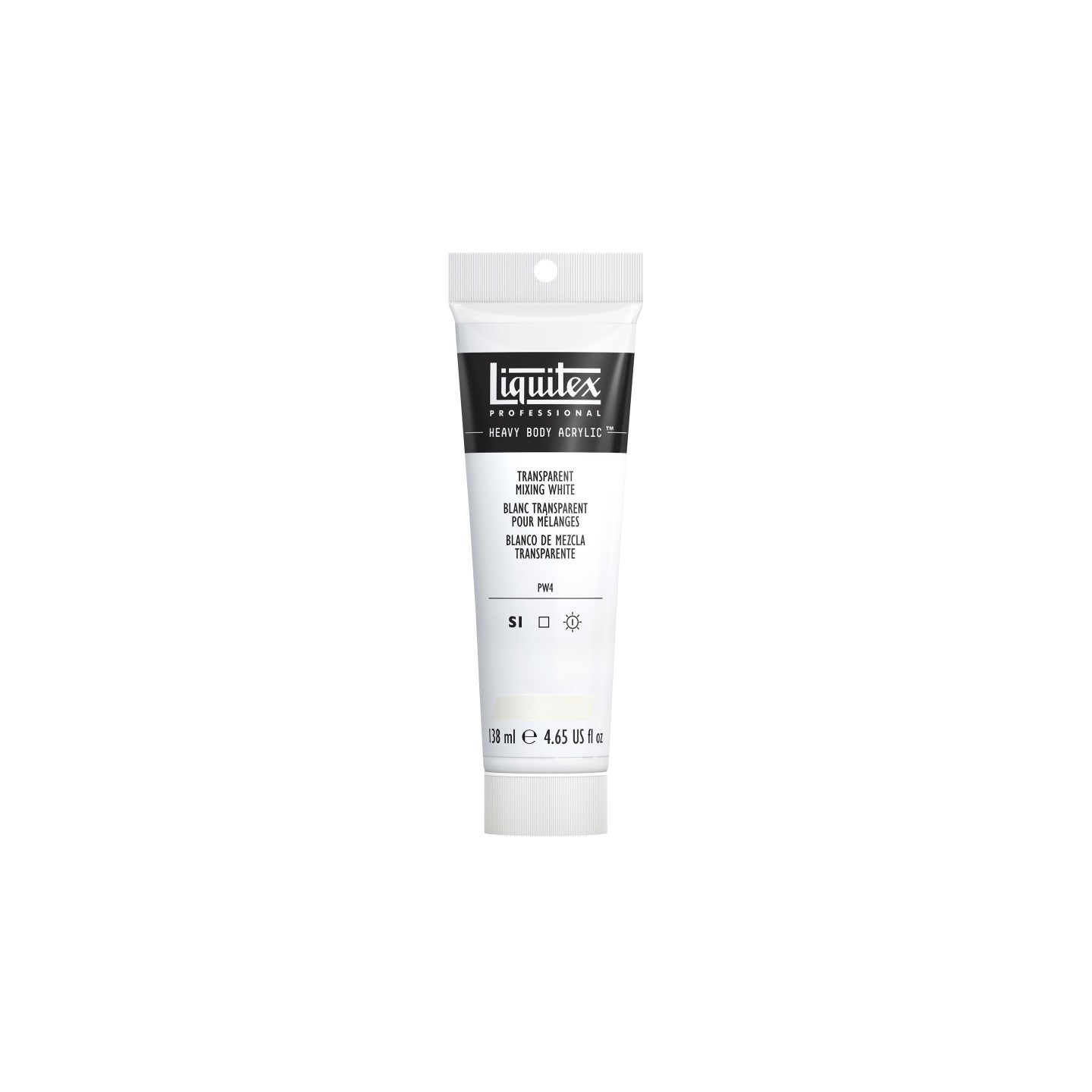 Liquitex Professional Heavy Body Acrylic Paint, 138 mL Tube, Transparent Mixing White