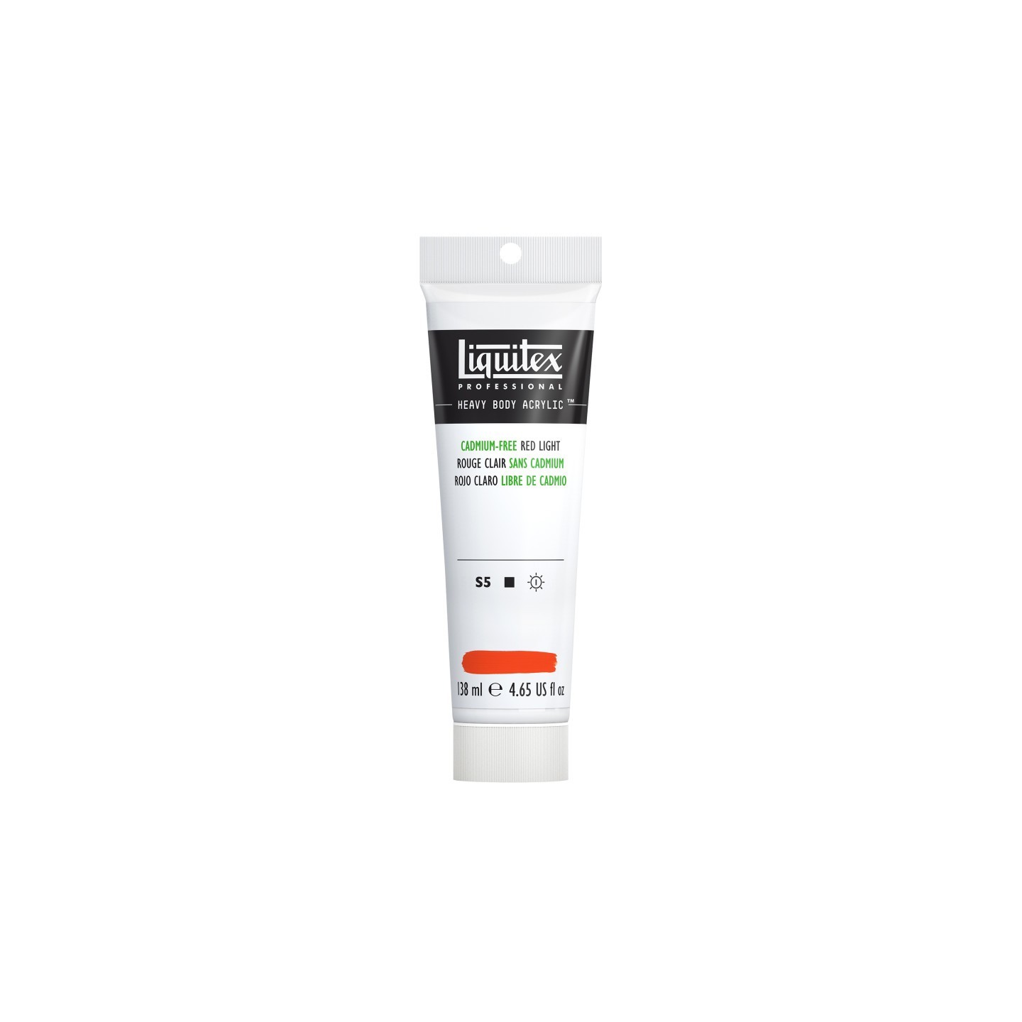 Liquitex Professional Heavy Body Acrylic Paint, 138 mL Tube, Cadmium Free Red Light