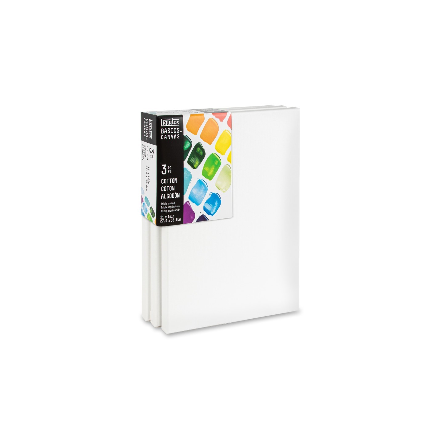 Liquitex BASICS Cotton Canvas, 11x14 in, Set of 3