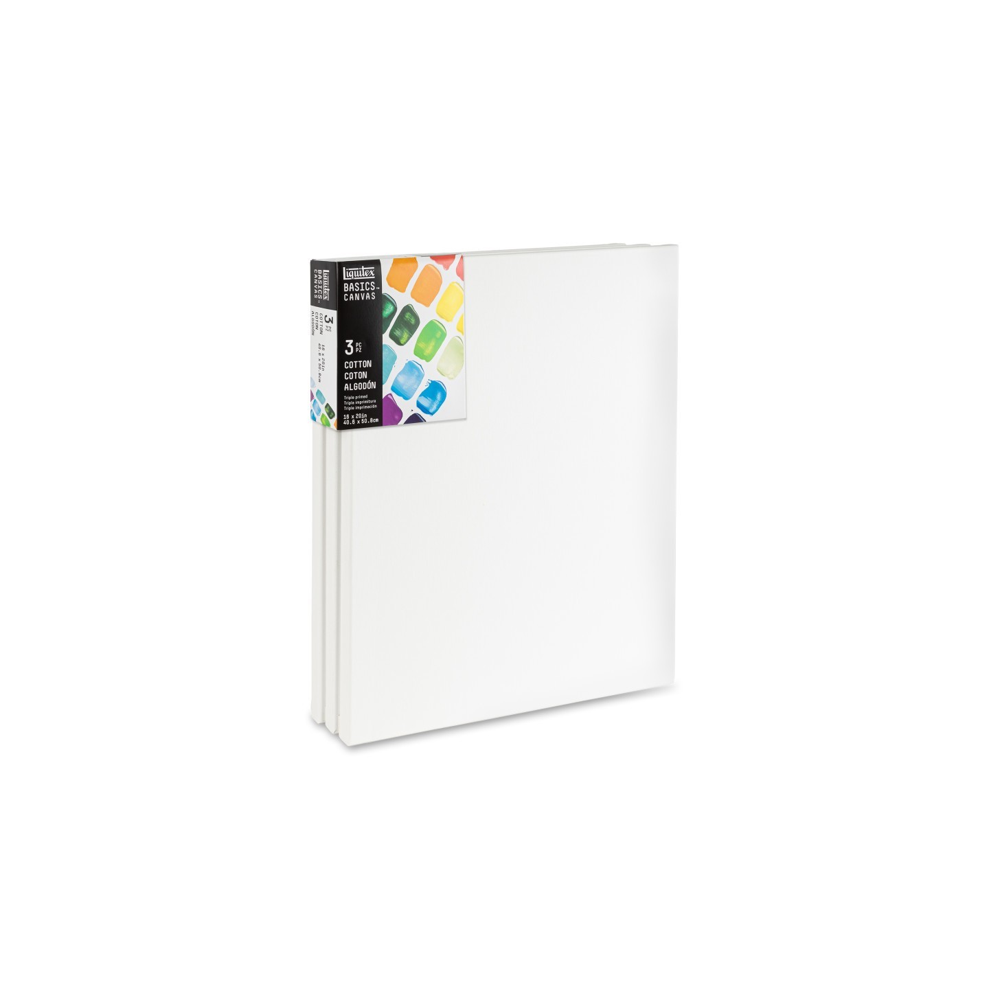 Liquitex BASICS Cotton Canvas, 16x20 in, Set of 3