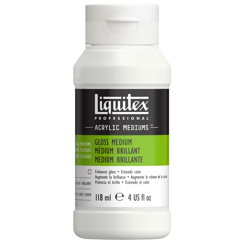 Liquitex Professional Acrylic Gloss Medium, Clear, 4 oz (118 mL)