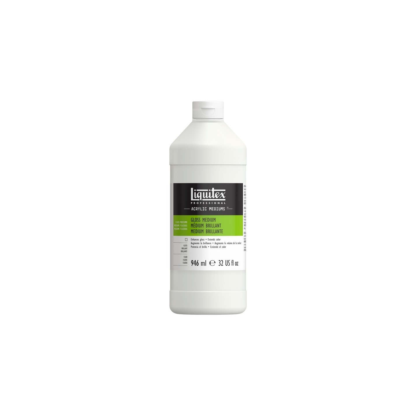 Liquitex Professional Acrylic Gloss Medium, Clear, 32 oz (946 mL)