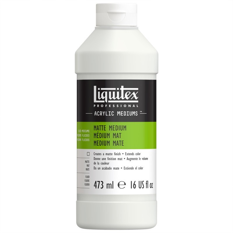 Liquitex Professional Acrylic Matte Medium, Clear, 16 oz (473 mL)