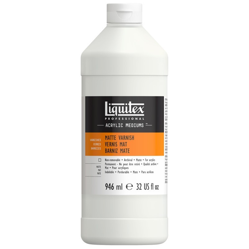 Liquitex Professional Acrylic Matte Varnish, Clear, 32 oz (946 mL)