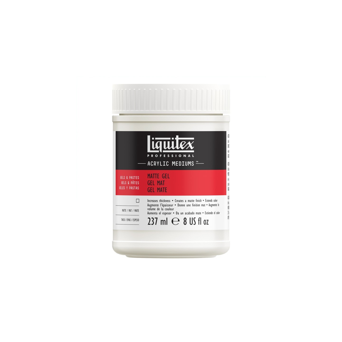 Liquitex Professional Acrylic Matte Gel Medium, Clear, 8 oz (237 mL)