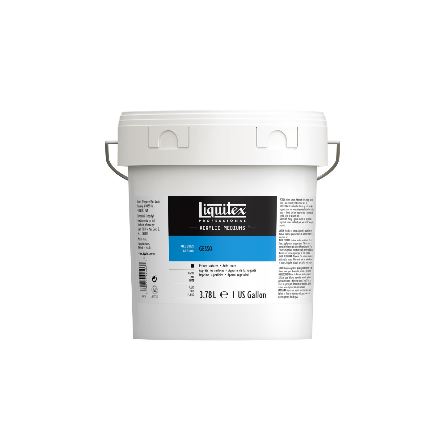 Liquitex Professional Acrylic Gesso, White, 128 oz (3.78 L)