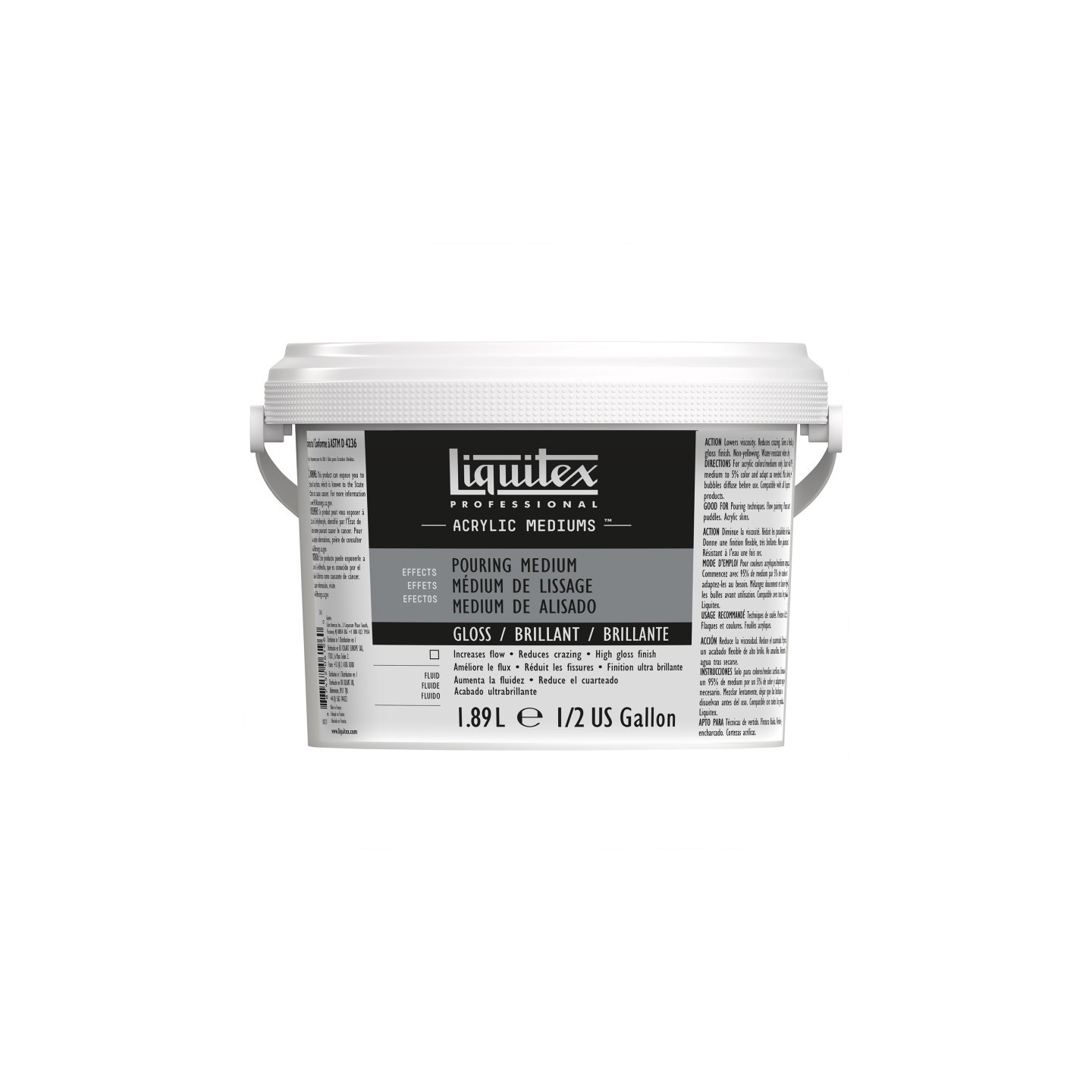 Liquitex Professional Acrylic Pouring Medium, Gloss, 64 oz (1.89 L)
