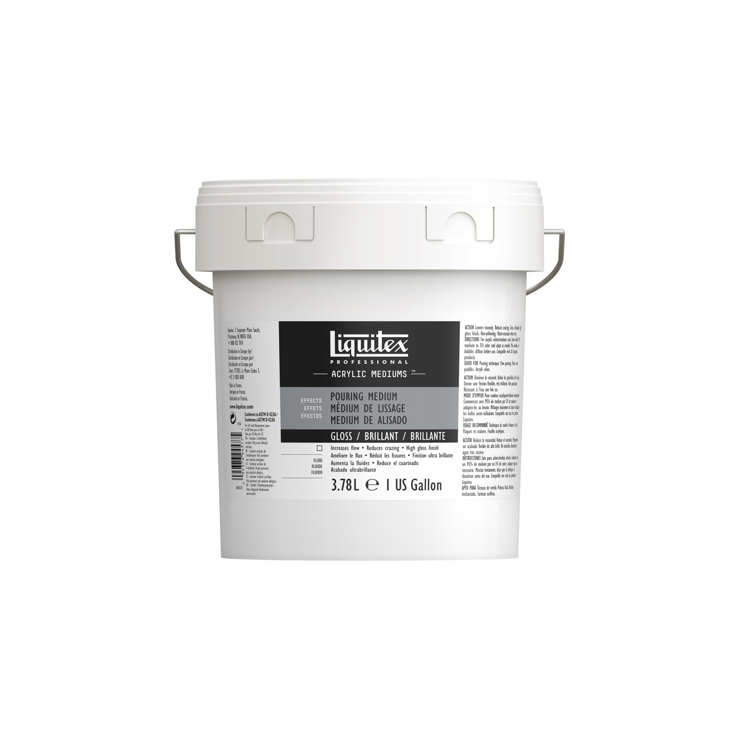Liquitex Professional Acrylic Pouring Medium, Gloss, 128 oz (3.78 L)