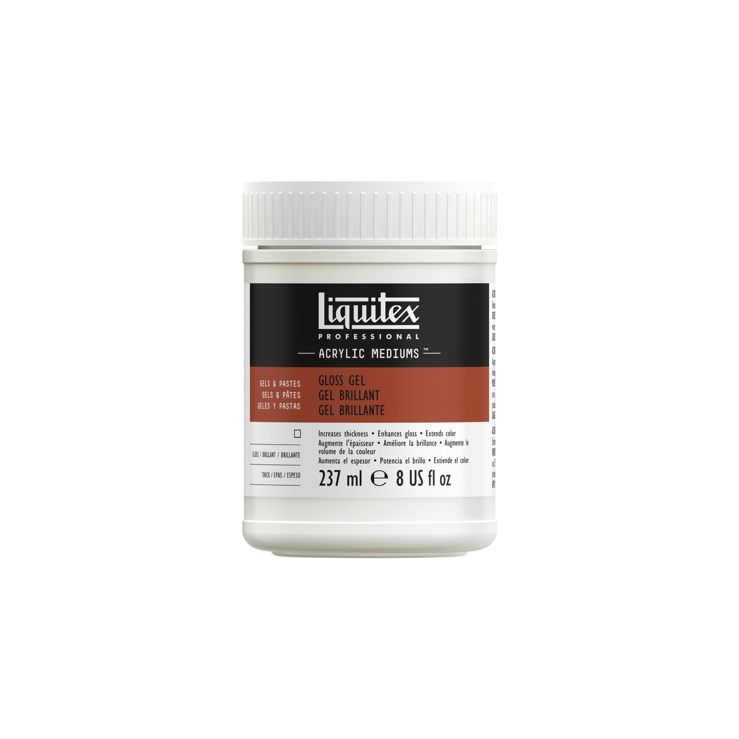 Liquitex Professional Acrylic Gloss Gel Medium, Clear, 8 oz (237 mL)