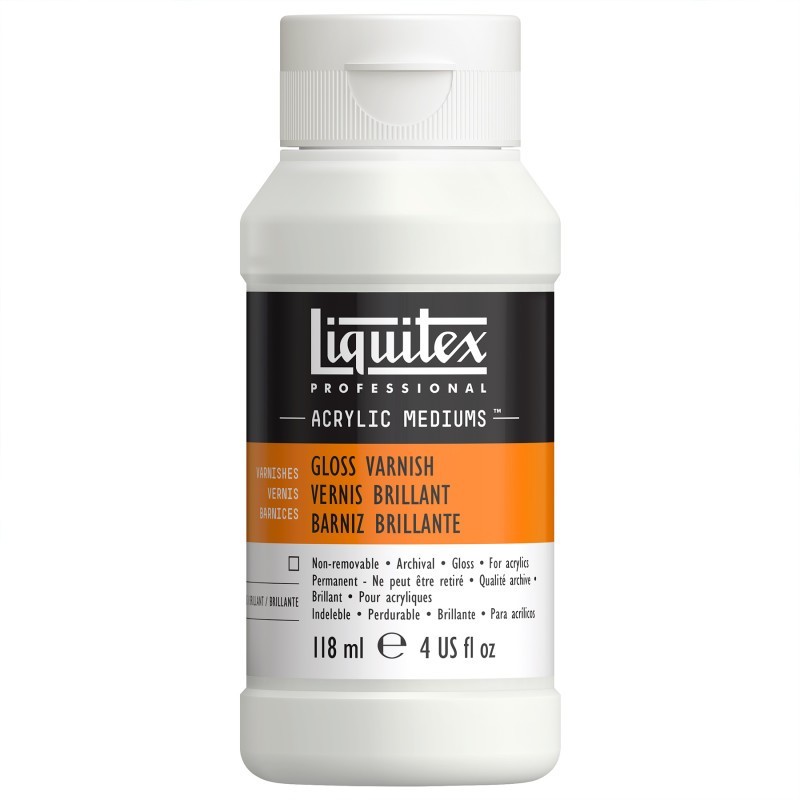 Liquitex Professional Acrylic Gloss Varnish, Clear, 4 oz (118 mL)