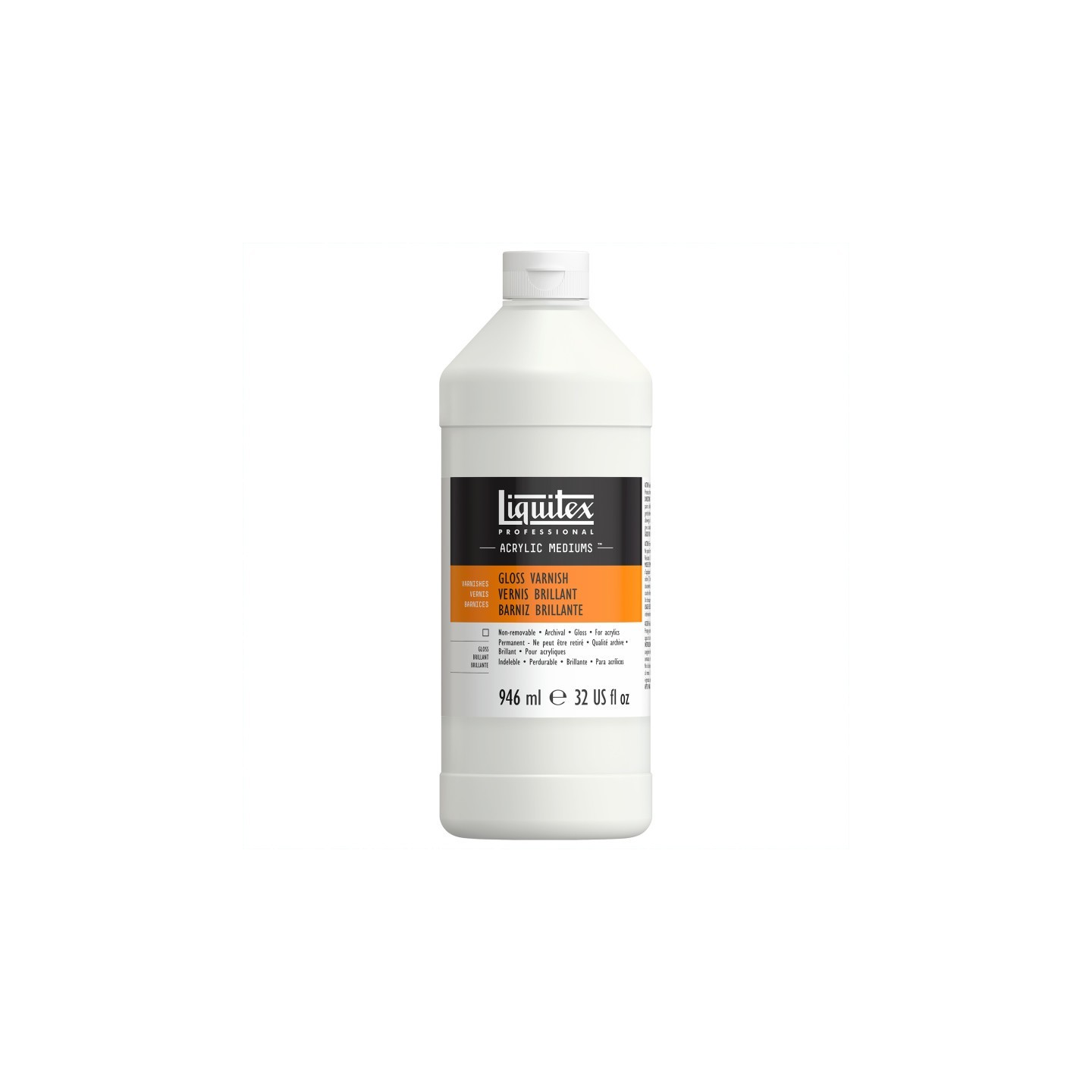 Liquitex Professional Acrylic Gloss Varnish, Clear, 32 oz (946 mL)