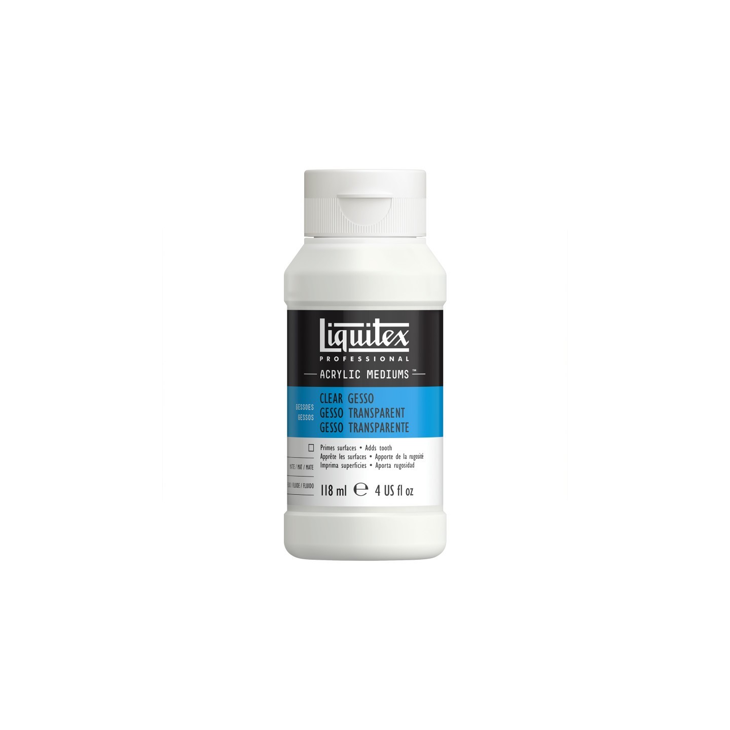 Liquitex Professional Acrylic Gesso, Clear, 4 oz (118 mL)