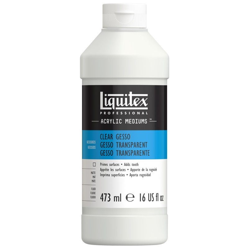 Liquitex Professional Acrylic Gesso, Clear, 16 oz (473 mL)