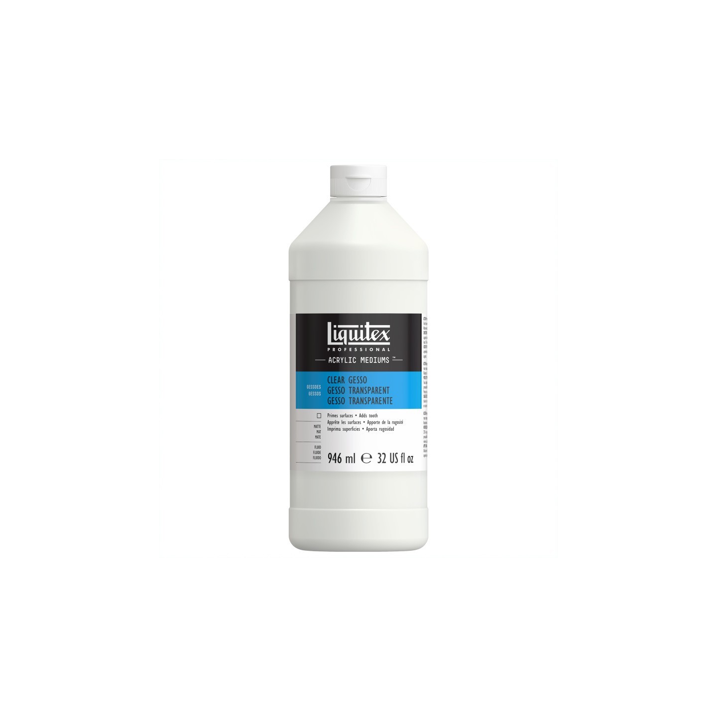 Liquitex Professional Acrylic Gesso, Clear, 32 oz (946 mL)