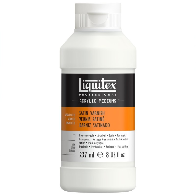 Liquitex Professional Acrylic Satin Varnish, Clear, 8 oz (237 mL)