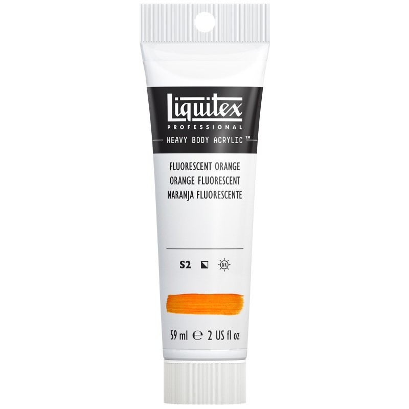 Liquitex Professional Heavy Body Acrylic Paint, 59 mL Tube, Fluorescent Orange