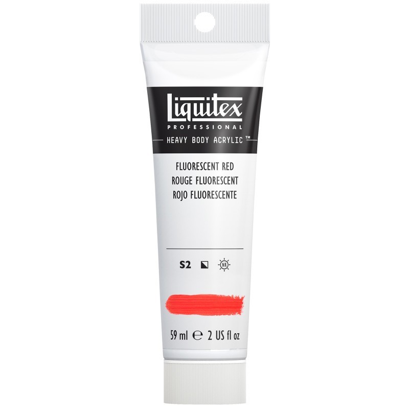 Liquitex Professional Heavy Body Acrylic Paint, 59 mL Tube, Fluorescent Red