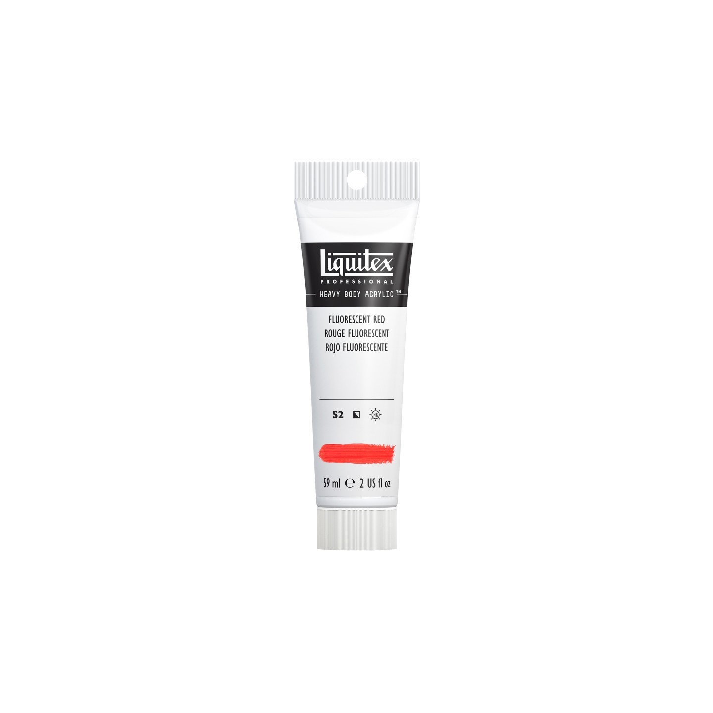 Liquitex Professional Heavy Body Acrylic Paint, 59 mL Tube, Fluorescent Red