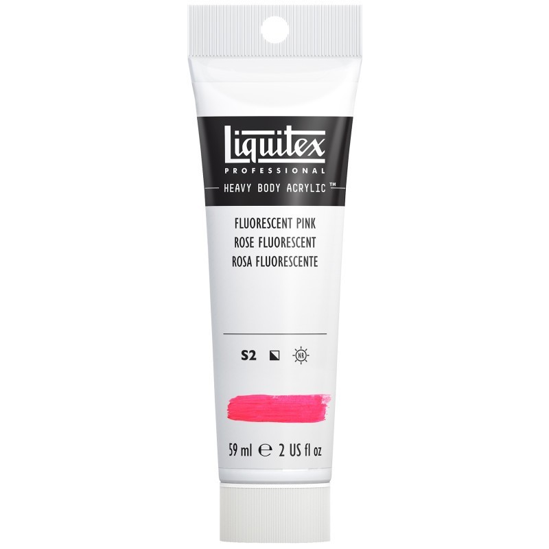Liquitex Professional Heavy Body Acrylic Paint, 59 mL Tube, Fluorescent Pink