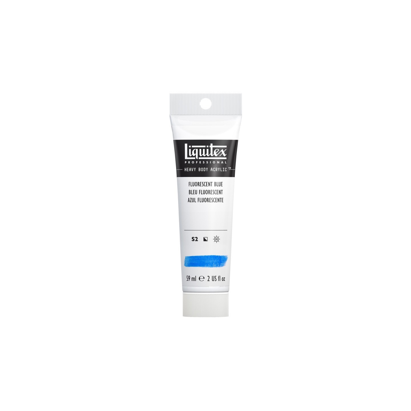 Liquitex Professional Heavy Body Acrylic Paint, 59 mL Tube, Fluorescent Blue
