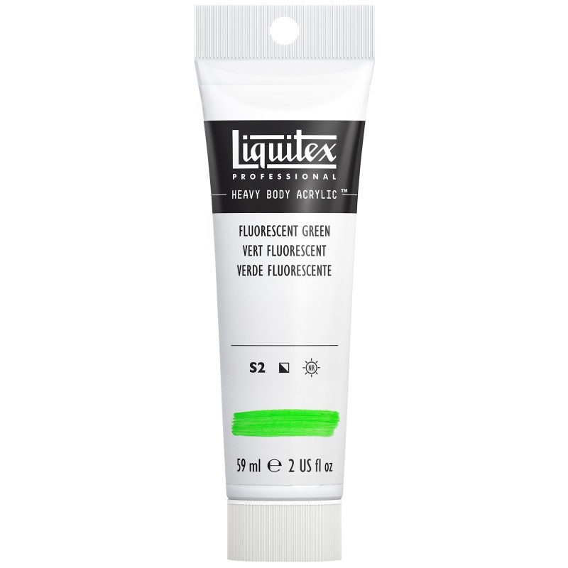 Liquitex Professional Heavy Body Acrylic Paint, 59 mL Tube, Fluorescent Green