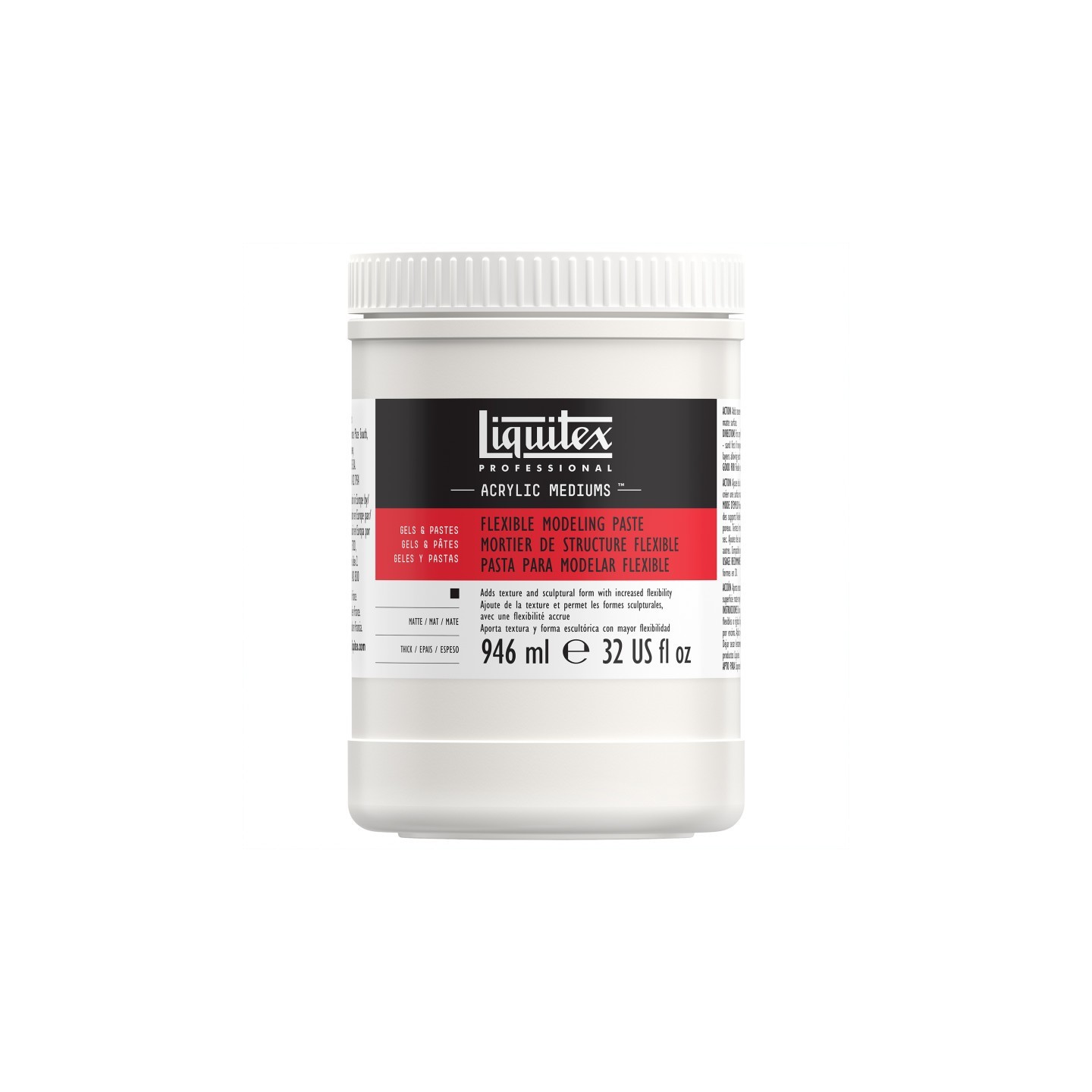 Liquitex Professional Acrylic Flexible Modeling Paste, 32 oz (946 mL)