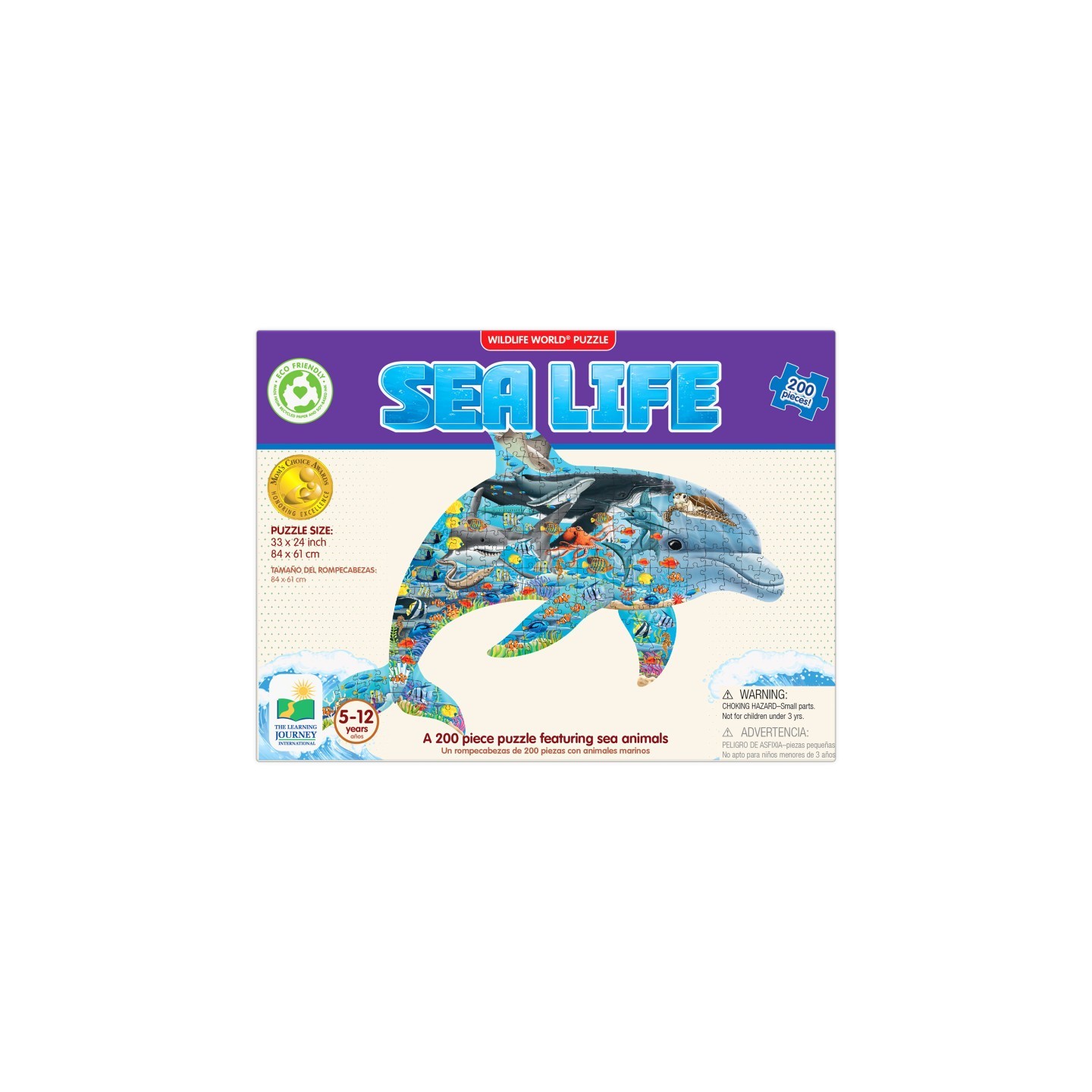 The Learning Journey International Wildlife World - Sea Life Puzzle, 200 Pieces