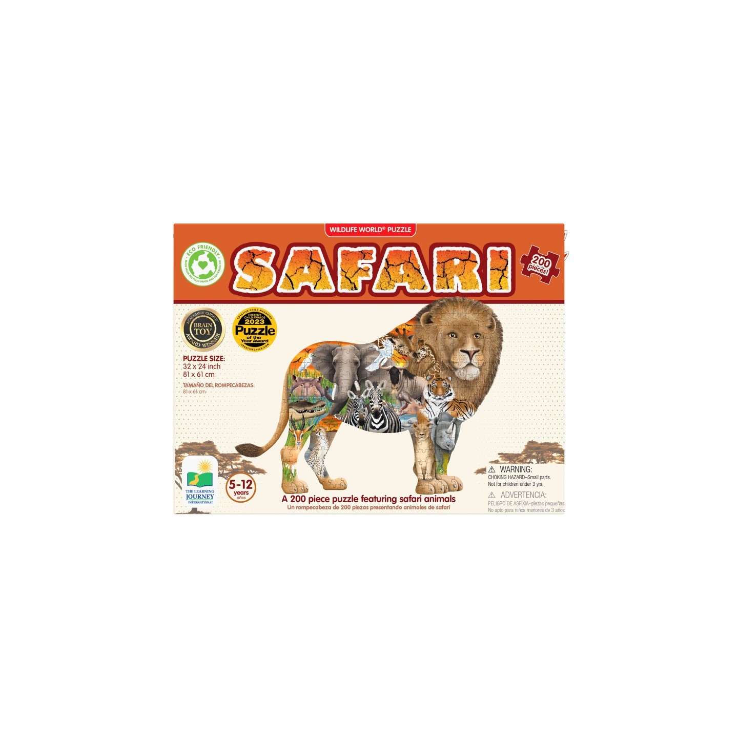 The Learning Journey International Wildlife World - Safari Puzzle, 200 Pieces
