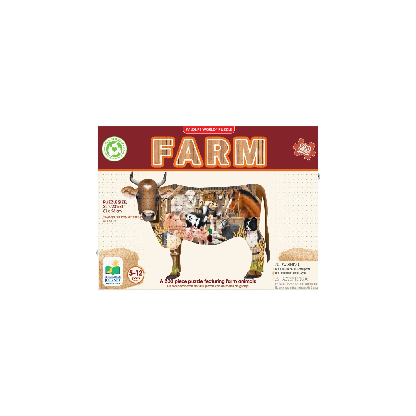 The Learning Journey International Wildlife World - Farm Puzzle, 200 Pieces