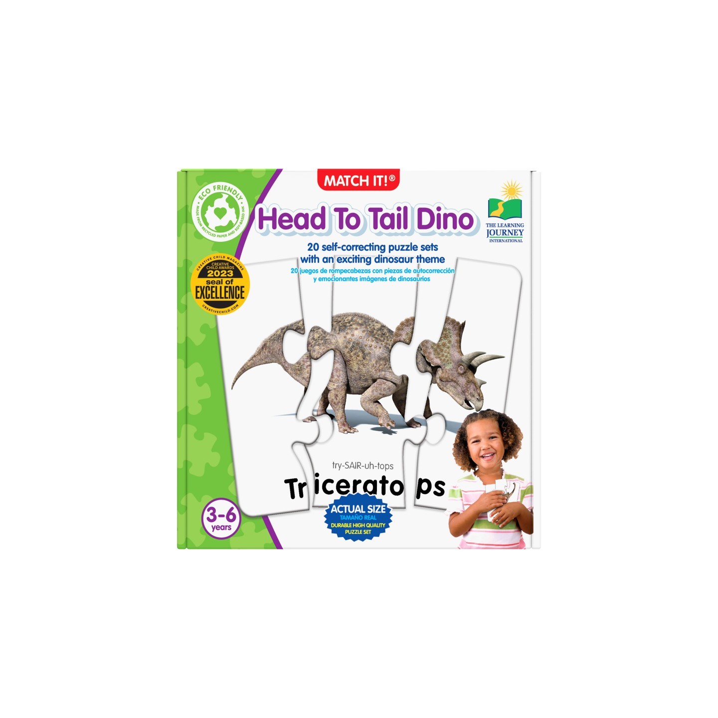 The Learning Journey International Match It! - Head to Tail Dinos