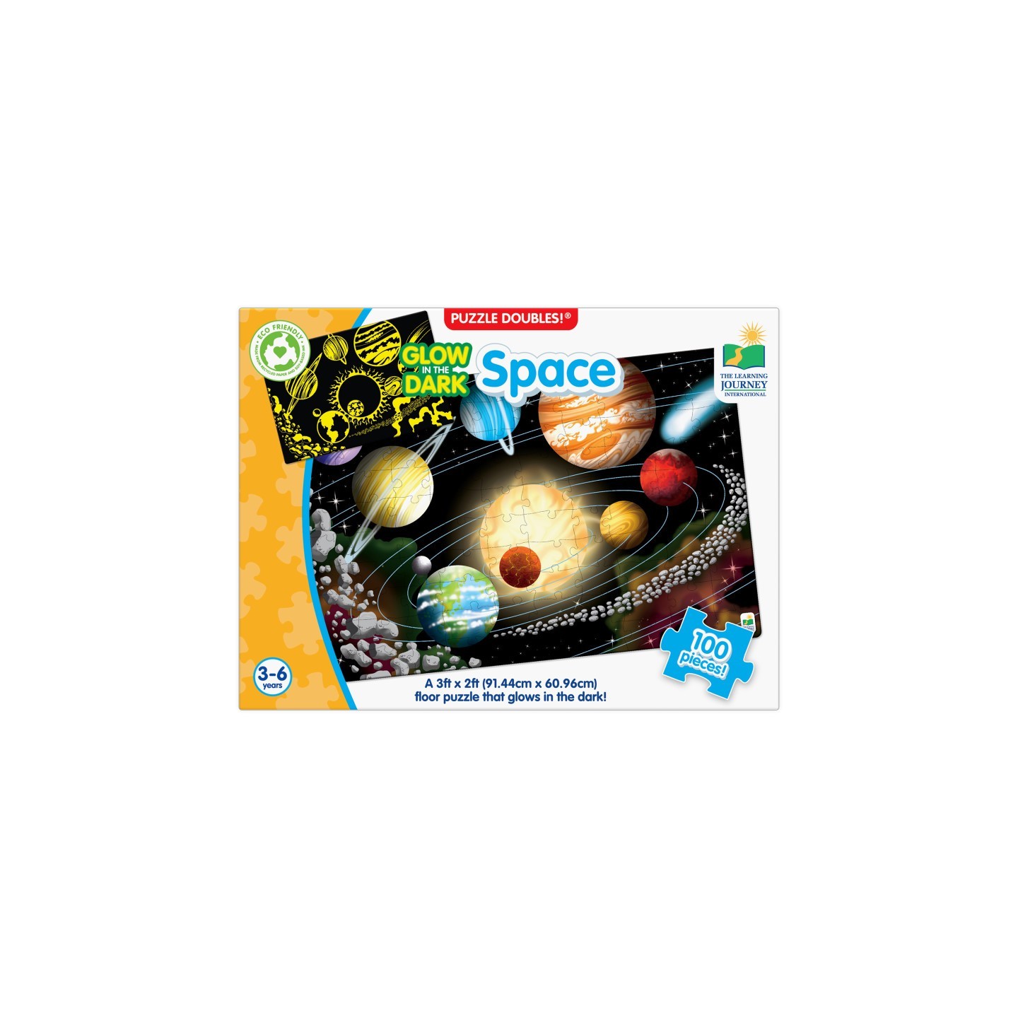 The Learning Journey International Puzzle Doubles - Glow In The Dark - Space