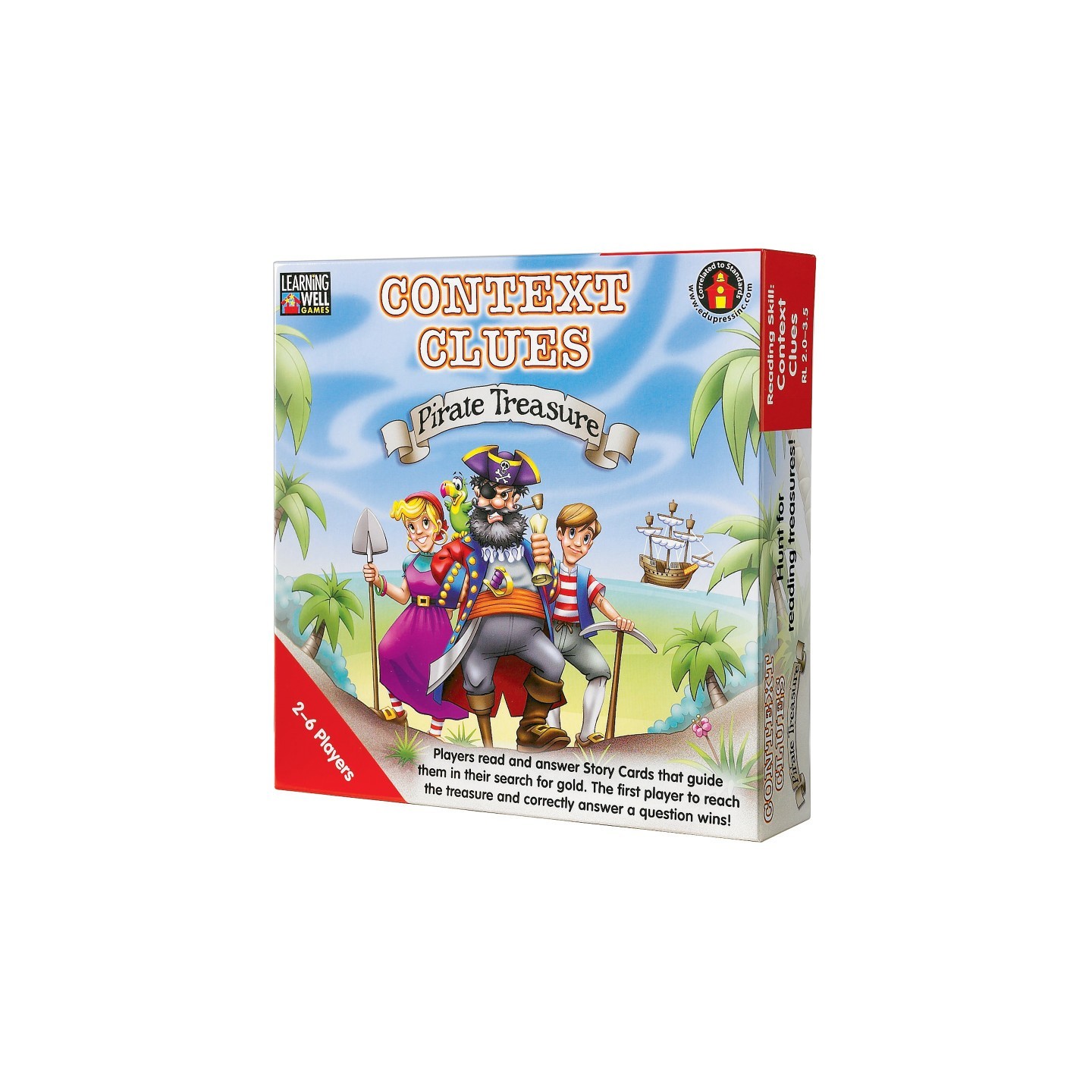 Learning Well Games Context Clues—Pirate Treasure Game, Red Levels 2.0-3.5
